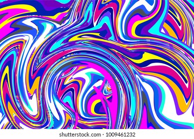Crazy pattern. Colorful flowing background. Fluid backdrop. Vector illustration