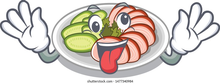 Crazy peking duck served on cartoon plate