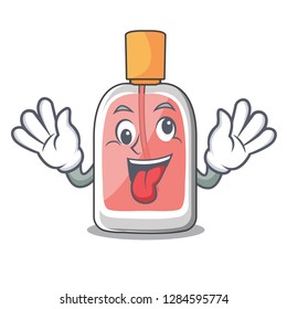 Crazy perfume bottle isolated in the mascot