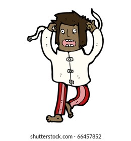 crazy person cartoon