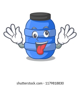 Crazy plastic barrel container for fish cartoon