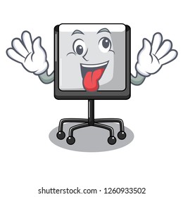 Crazy presentation board Isolated on a mascot