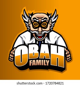 Crazy Professor Mascot Esport Logo
