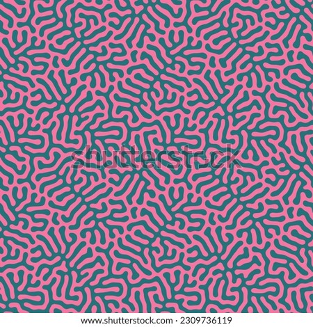 Crazy Psychedelic Art Seamless Pattern Vector Pale Pink Abstract Background. Ultra Modern Apparel Design Eccentric Textile Print Loopable Weird Abstraction. Tangled Lines Endless Bizarre Ornament