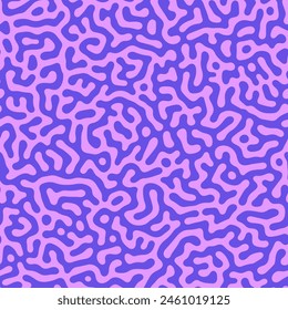 Crazy Psychedelic Seamless Pattern Vector Violet Purple Graphic Abstract Background. Apparel Design Textile Print Bizarre Repetitive Abstraction. Turing Diffusion Effect Extravagant Camouflage Fabric