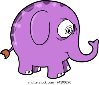 Arte de ilusión de elefante animal púrpura loco