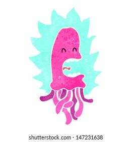 crazy retro cartoon jellyfish