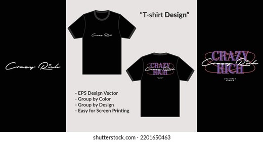 Crazy rich streetwear typography style, motivational quotes. to design t-shirts or merchandise