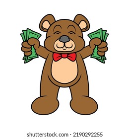 crazy rich teddy bear for commercial use