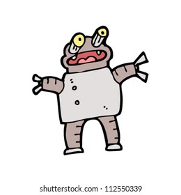 verrückter Robotercartoon