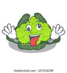 Crazy roman cauliflower isolated on the mascot