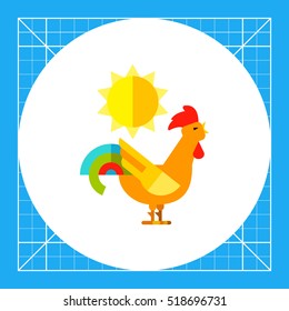 Crazy Rooster Crowing in Daytime Icon