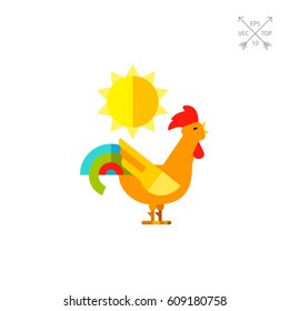 Crazy Rooster Crowing in Daytime Icon