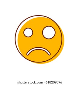 Crazy Sad Emoticon Editable Vector Smiley Stock Vector (Royalty Free ...