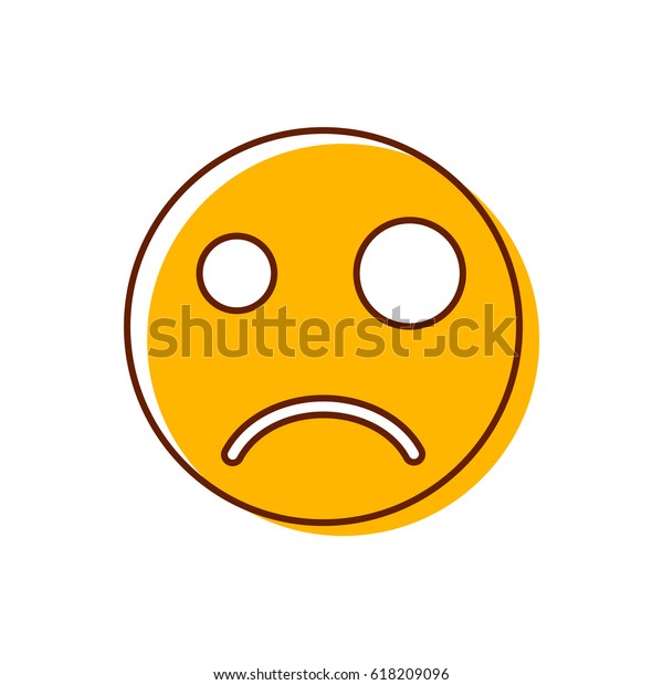 Crazy Sad Emoticon Editable Vector Smiley Stock Vector (Royalty Free ...