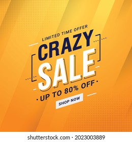 Crazy Sale Banner Discount Promotion 