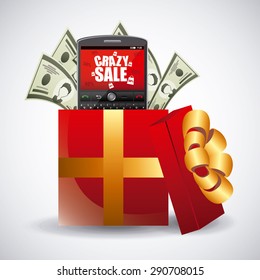 crazy sale design, vector illustration eps10 graphic 