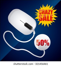 crazy sale design, vector illustration eps10 graphic 