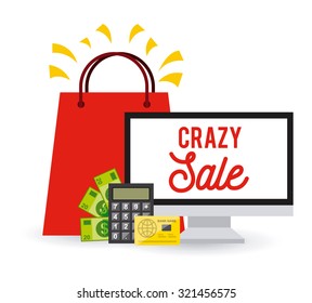 crazy sale design, vector illustration eps10 graphic 