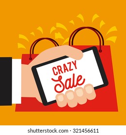 crazy sale design, vector illustration eps10 graphic 