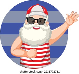 Crazy santa boy vector design