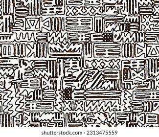 Crazy scandi sketch random black pattern. Creative chaos and variety. Modern art drawing painting. 2d illustration. Digital texture wallpaper. Artistic sketch draw backdrop material.