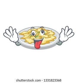 Crazy scrambled egg isolated with in cartoon