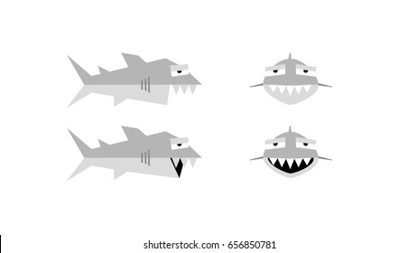 crazy shark character