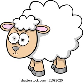 Crazy Sheep Lamb Vektorgrafik