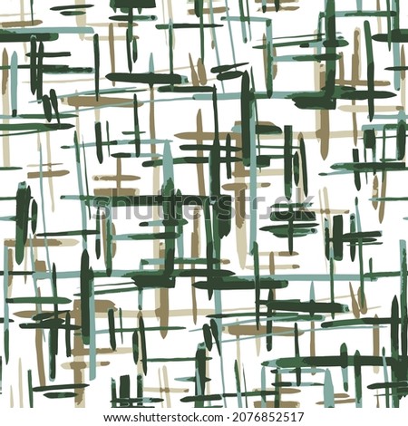 Crazy sketch random forest green pattern. Creative chaos and variety. Modern art drawing painting. 2d illustration. Digital texture wallpaper. Artistic sketch draw backdrop material.