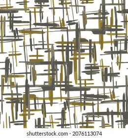 Crazy sketch random olive green pattern. Creative chaos and variety. Modern art drawing painting. 2d illustration. Digital texture wallpaper. Artistic sketch draw backdrop material.
