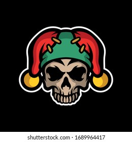 crazy skull clown for commercial use