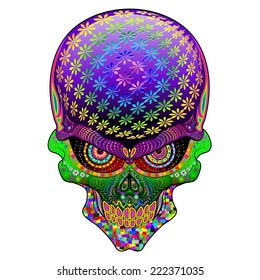 Crazy Skull Psychedelic 