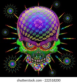Crazy Skull Psychedelic Explosion