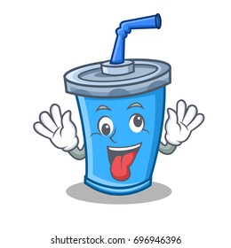 Crazy soda drink character cartoon