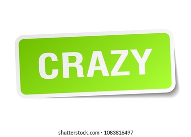 crazy square sticker on white