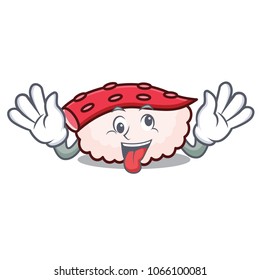 Crazy tako sushi mascot cartoon