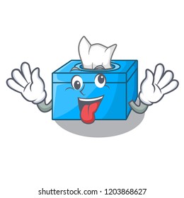 Crazy tissue box isolated on the mascot