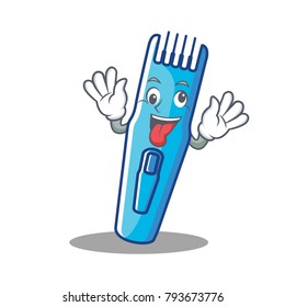 Crazy trimmer mascot cartoon style