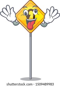 Crazy u turn sign isolated the character