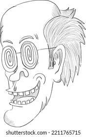 crazy vegapunk drawing sketch design