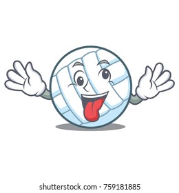 Crazy volley ball character cartoon