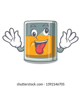 Crazy whiskey in the a mascot shape