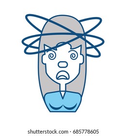 Crazy woman cartoon