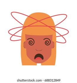 Crazy woman cartoon
