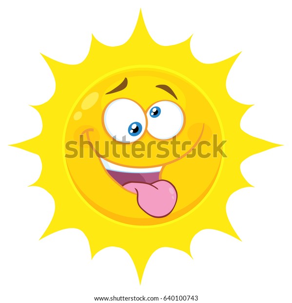 Crazy Yellow Sun Cartoon Emoji Face Stock Vector Royalty Free 640100743 Shutterstock 5086