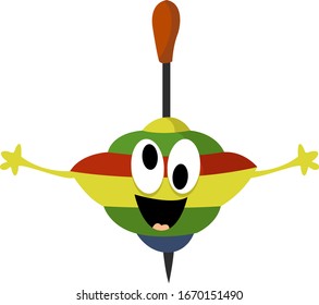 Crazy yule, illustration, vector on white background.