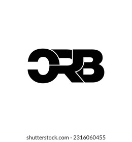 CRB letter monogram logo design vector