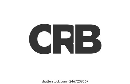 CRB logo design template with strong and modern bold text. Initial based vector logotype featuring simple and minimal typography. Trendy company identity ideal for businesses brand presence.