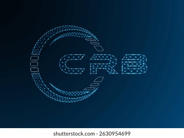 Diseño de Vector de logotipo de letra de polietileno baja CRB. Diseño de logotipo de poliéster inferior CRB. 